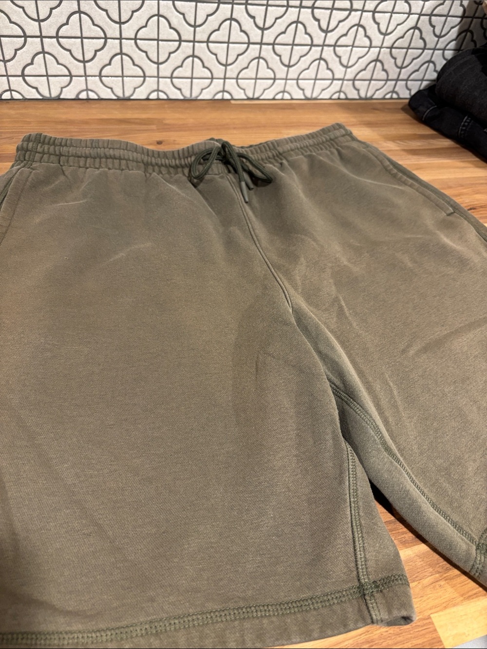 DSG Olive Drawstring Fleece Shorts